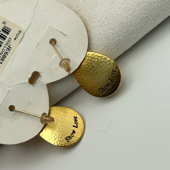 Brighton Collonade Earrings Gold Plated Clear Crystals Teardrop Dangle JE6881 - Picture 4 of 9